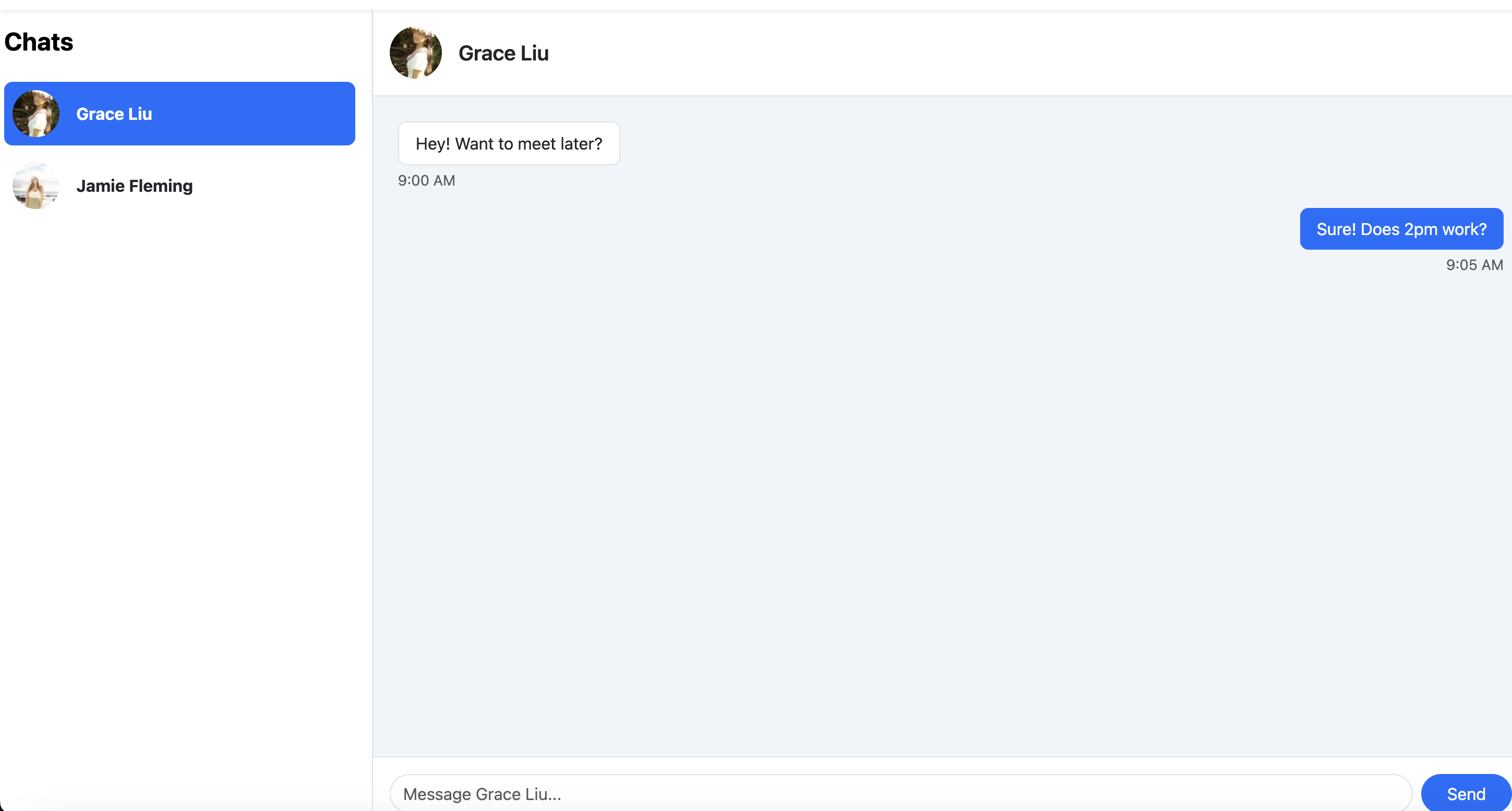 Messages Page Screenshot